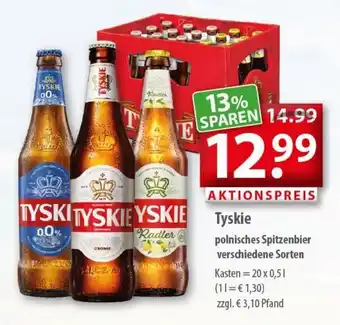 Getränkeland Tyskie polnisches Spitzenbier 20x0,5L Angebot