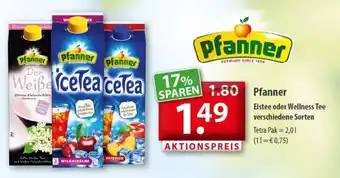 Getränkeland Pfanner Eistee oder Wellness Tee 2,0L Angebot