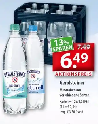 Getränkeland Gerolsteiner Mineralwasser 12x1L Angebot