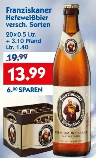 Hol'ab Getränkemarkt Franziskaner Hefeweißbier 20x0,5 Ltr. Angebot