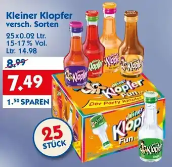 Hol'ab Getränkemarkt Kleiner Klopfer 25x0,02 Ltr. Angebot