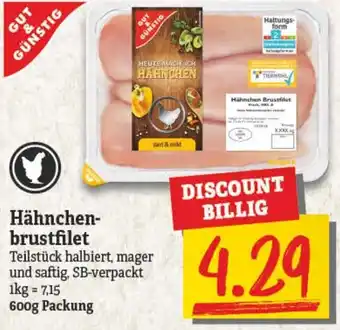 NP Discount Gut & Günstig Hähnchenbrustfilet 600g Angebot