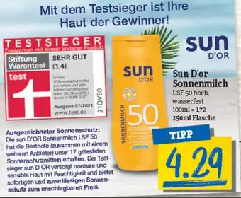 NP Discount Sun D'or Sonnenmilch 250ml Angebot