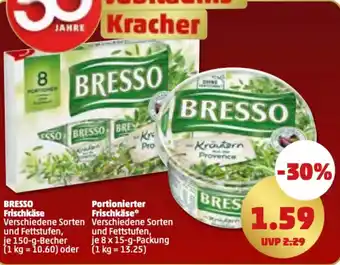 PENNY Bresso Frischkase 150 g o. Frischkase Portionierter 8*150 g Angebot