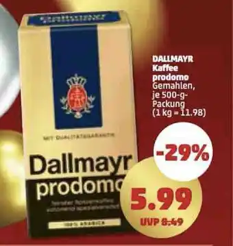 PENNY Dallmayr Kaffee Prodomo 500 g Angebot