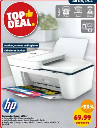 PENNY hp Farbdrucker Deskjet 4130e* Angebot
