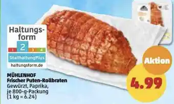 PENNY Muhlenhof Frischer Puten-Rollbraten 800g Angebot