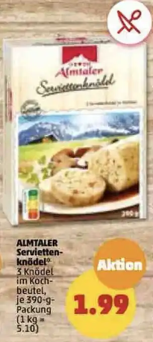 PENNY Almtaler Serviettenknodel 390g Angebot