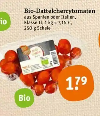 tegut Bio Dattelcherrytomaten 250g Angebot