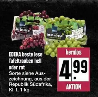 E-Center Edeka beste lese tafeltrauben hell oder rot Angebot