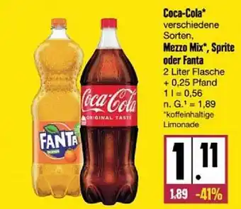 E-Center Coca-cola, mezzo mix, sprite oder fanta Angebot