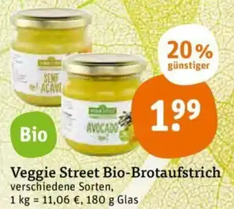 tegut Veggie Street Bio Brotaufstrich 180g Glas Angebot