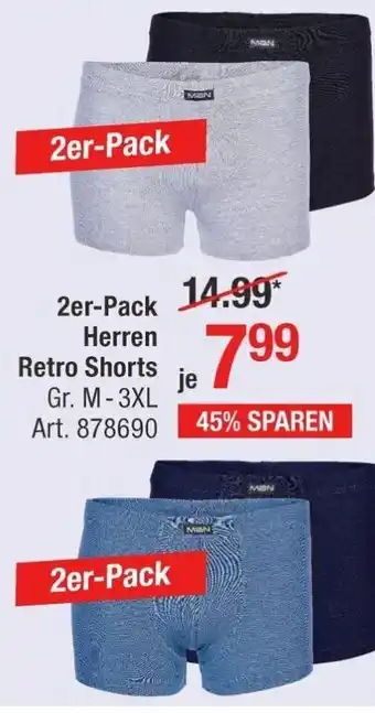 AWG Mode 2er Pack Herren Retro Shorts Angebot