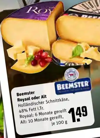 REWE Beemster Royaal oder Alt 100 g Angebot