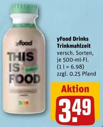 REWE yFood Drinks Trinkmahlzeit 500 ml Fl. Angebot