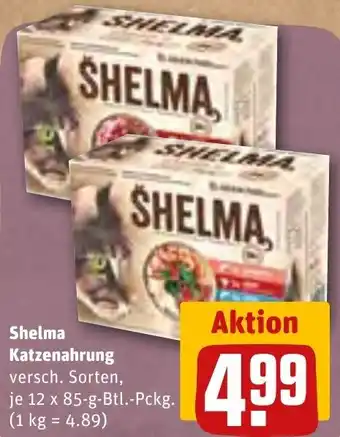 REWE Shelma Katzennahrung 12 x 85 g Btl. Angebot