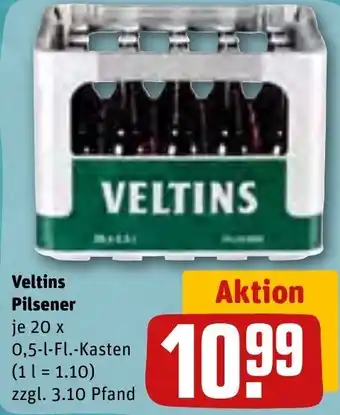 REWE Veltins Pilsener 20x0,5 L Kasten Angebot