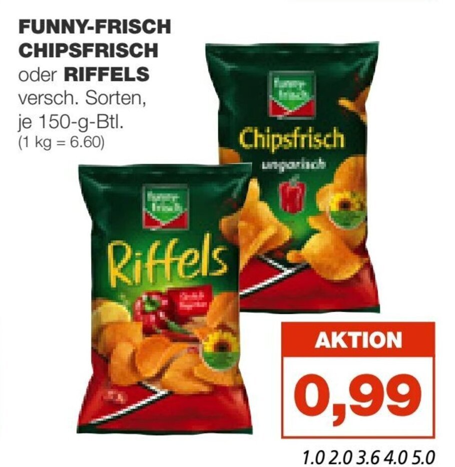 Funny-Frisch Chipsfrisch o. Riffels 150g Angebot bei mein real
