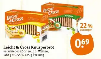 tegut Leicht & Cross Knusperbrot 125g Angebot