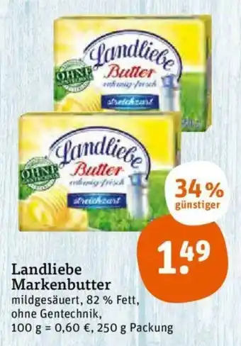 tegut Landliebe Markenbutter 250g Angebot