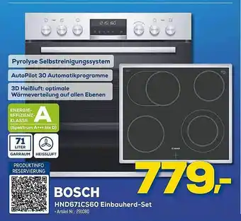 Euronics Berlet Bosch HND671CS60 Einbauherd-Set Angebot