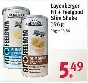 Rossmann Layenberger fit + feelgood slim shake Angebot