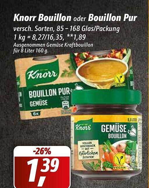 Knorr bouillon oder bouillon pur Angebot bei Simmel