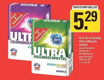 WEZ Gut & günstig ultra waschmittel Angebot