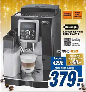 Expert Delonghi kaffeevollautomat ecam 23.463.b Angebot