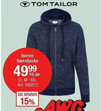 AWG Mode Tom tailor herren sweatjacke Angebot