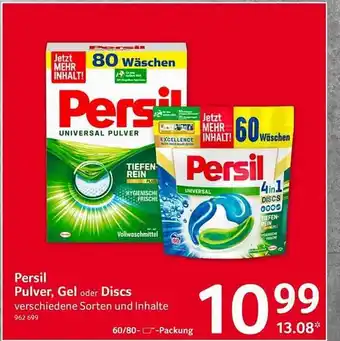 Selgros Persil pulver, gel oder discs Angebot