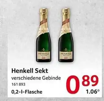 Selgros Henkell sekt Angebot