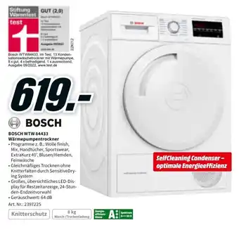 MediaMarkt Bosch Warmepumpentrockner | WTW84433 Angebot