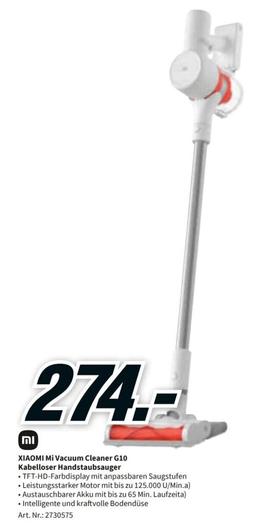 Xiaomi MI Kabelloser Handstaubsauger MI Vacuum Cleaner G10 Angebot