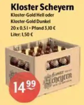 Getränke Hoffmann Kloster Scheyern Gold Hell, Dunkel 20*500ml Angebot