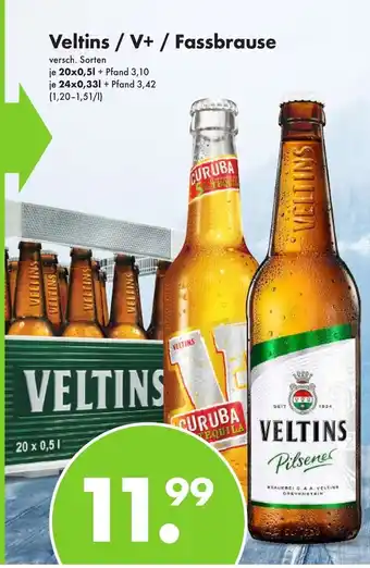 Trink und Spare Veltins / V+ / Fassbrause 20*500ml/24*330ml Angebot