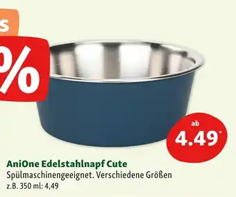 Fressnapf AniOne Edelstahlnapf Cutew 350 ml Angebot