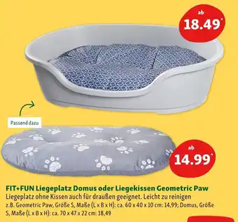 Fressnapf FIT+FUN Liegeplatz Domus o. Liegekissen Geometric Paw Angebot