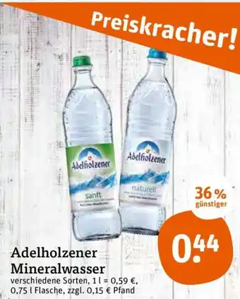 tegut Adelholzener Mineralwasser 0,75L Angebot