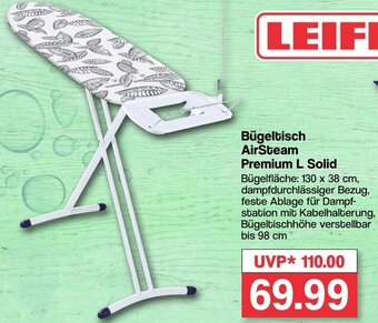 Famila Nord West Leifheit Bügeltisch AirSteam Premium L Solid Angebot