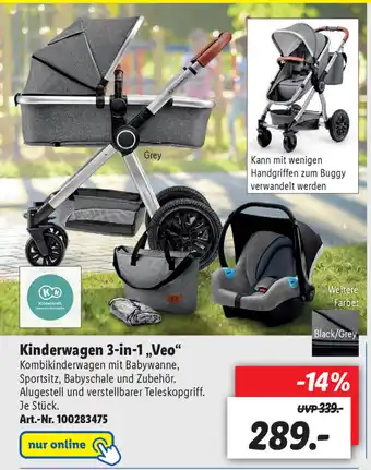 Lidl Kinderwagen 3-in-1 ,,Veo" Angebot