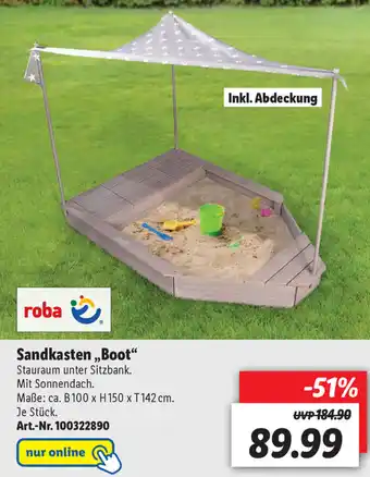 Lidl roba Sandkasten ,,Boot" Angebot