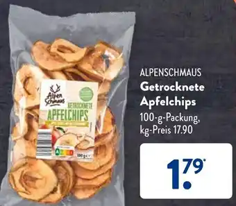 Aldi Süd Alpenschmaus Getrocknete Apfelchips 100 g Packung Angebot