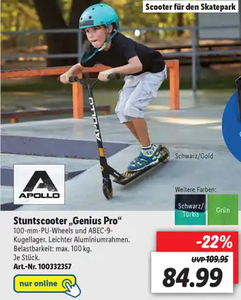 Lidl Apollo Stuntscooter ,,Genius Pro" Angebot