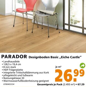 Globus Baumarkt Parador Designboden Basic Eiche Castle Angebot