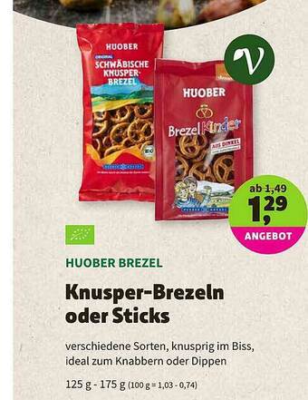 Biomarkt Huober Brezel Knusper-brezeln Oder Sticks Angebot