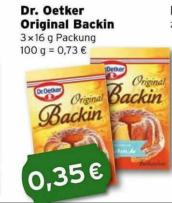 Dr. Oetker Original Backin With Saffron – RMWZ