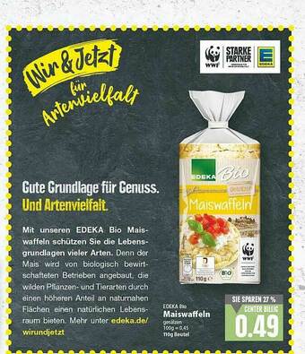 E-Center Edeka Bio Maiswaffeln Angebot