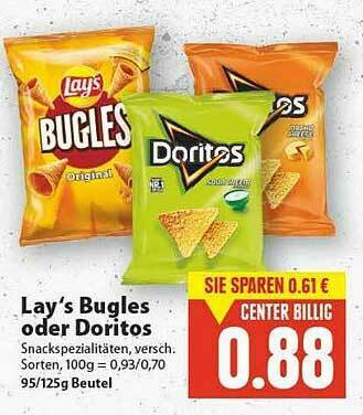 E-Center Lay's Bugles Oder Doritos Angebot