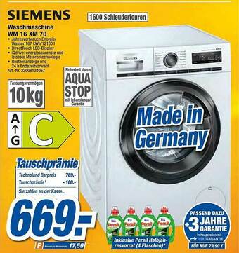 expert Techno Land Siemens Waschmaschine Wm 16 Xm 70 Angebot